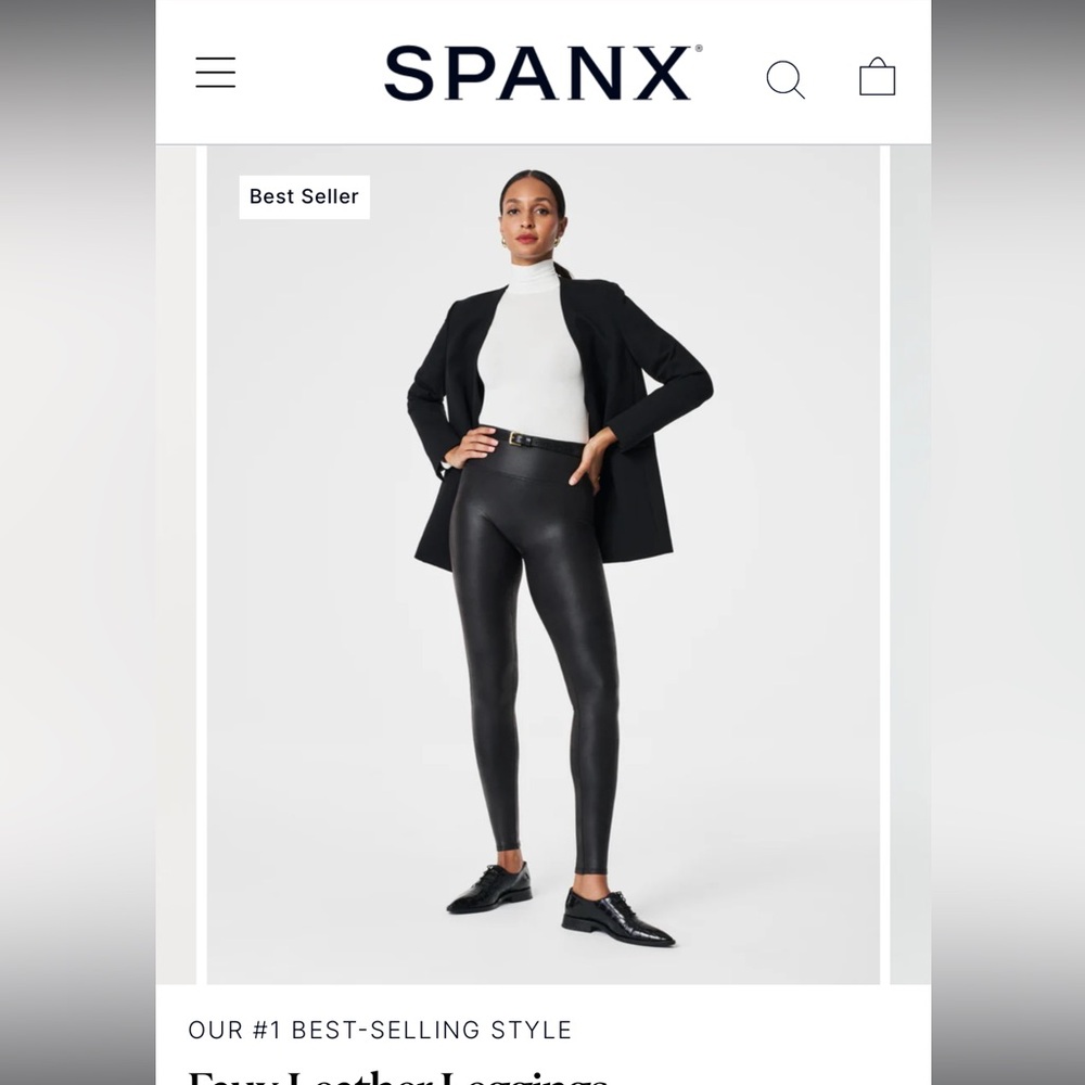 Spanx faux leather leggings